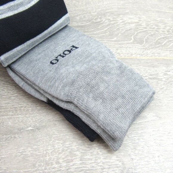 Polo Ralph Lauren Dress Slack Socks Men's Size 6-12.5 (3 PAIRS) Gray Multi NEW - Picture 5 of 10